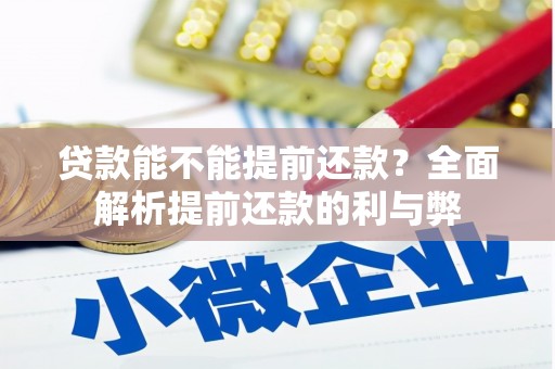 独山贷款能不能提前还款？全面解析提前还款的利与弊
