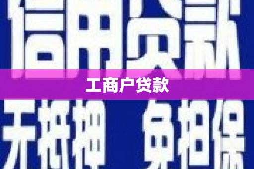 独山工商户贷款