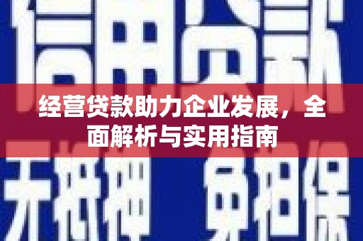 独山经营贷款助力企业发展，全面解析与实用指南