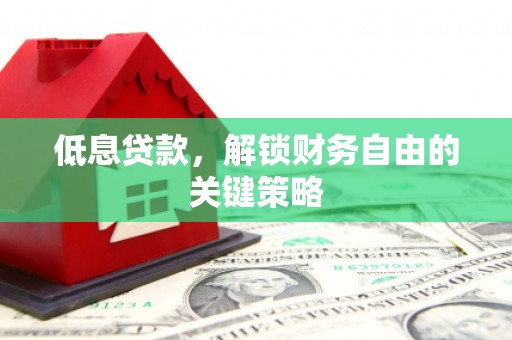 独山低息贷款，解锁财务自由的关键策略