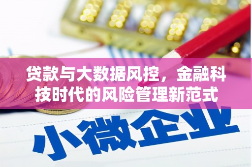 独山贷款与大数据风控，金融科技时代的风险管理新范式