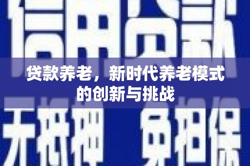 独山贷款养老，新时代养老模式的创新与挑战
