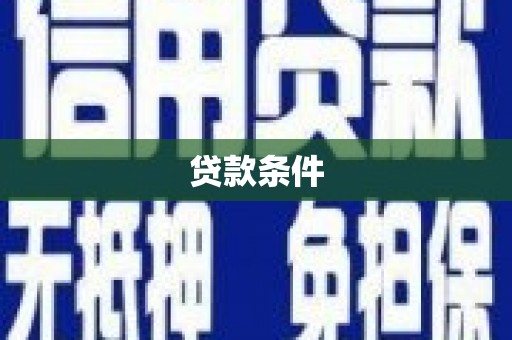 独山贷款条件