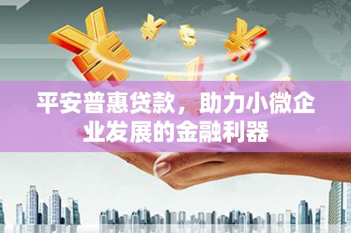 独山平安普惠贷款，助力小微企业发展的金融利器