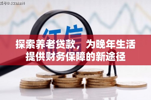 独山探索养老贷款，为晚年生活提供财务保障的新途径