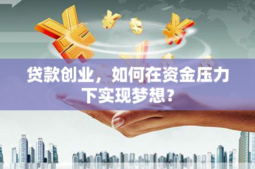 独山贷款创业，如何在资金压力下实现梦想？