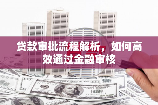 独山贷款审批流程解析，如何高效通过金融审核