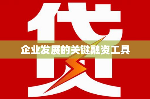 独山企业发展的关键融资工具