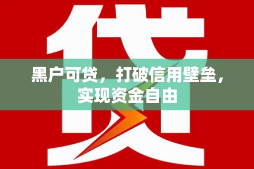 独山黑户可贷，打破信用壁垒，实现资金自由