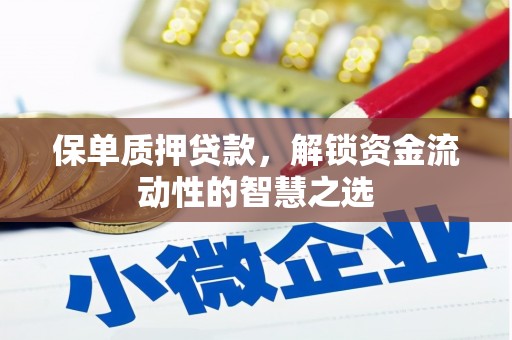独山保单质押贷款，解锁资金流动性的智慧之选