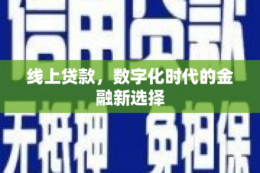 独山线上贷款，数字化时代的金融新选择