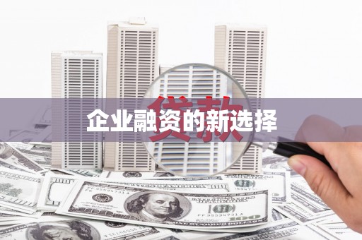 独山企业融资的新选择