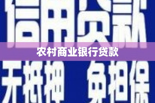 独山农村商业银行贷款