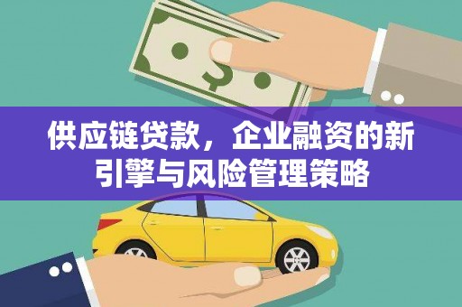 独山供应链贷款，企业融资的新引擎与风险管理策略