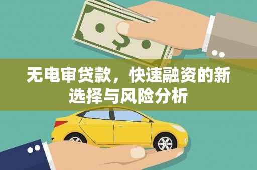 独山无电审贷款，快速融资的新选择与风险分析