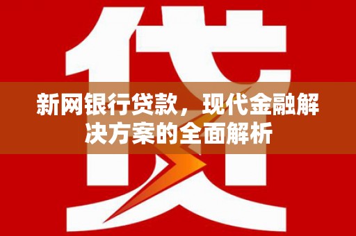 独山新网银行贷款，现代金融解决方案的全面解析