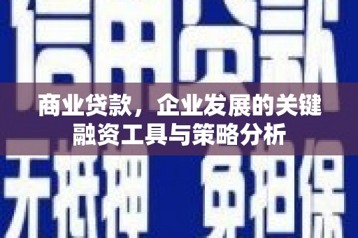 独山商业贷款，企业发展的关键融资工具与策略分析