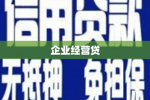 独山企业经营贷