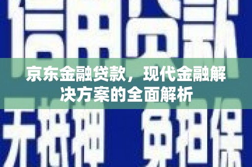独山京东金融贷款，现代金融解决方案的全面解析