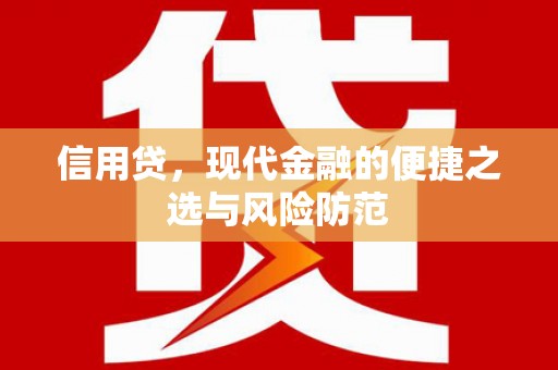 独山信用贷，现代金融的便捷之选与风险防范