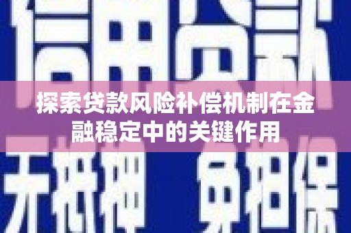独山探索贷款风险补偿机制在金融稳定中的关键作用