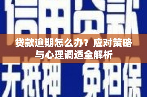 独山贷款逾期怎么办？应对策略与心理调适全解析