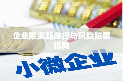 独山企业融资新选择与风险防范指南