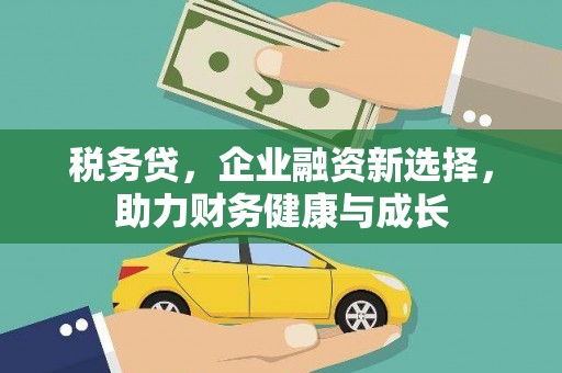 独山税务贷，企业融资新选择，助力财务健康与成长